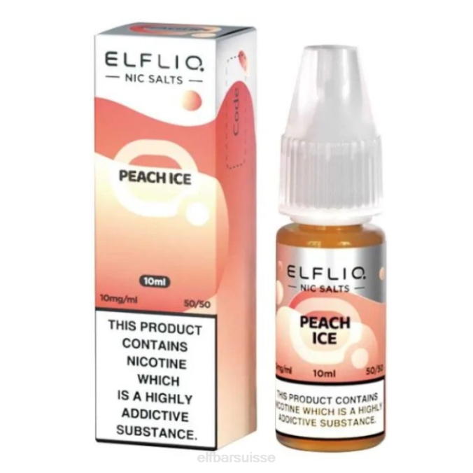 sels de nic elfbar elfliq - glace à la pêche - 10 ml-5 mg FN40184