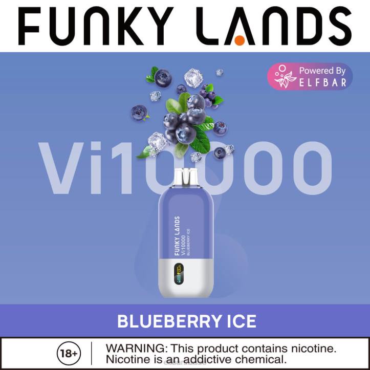 ELFBAR Funky Lands Vape jetable Vi10000 bouffées glace aux myrtilles H268158