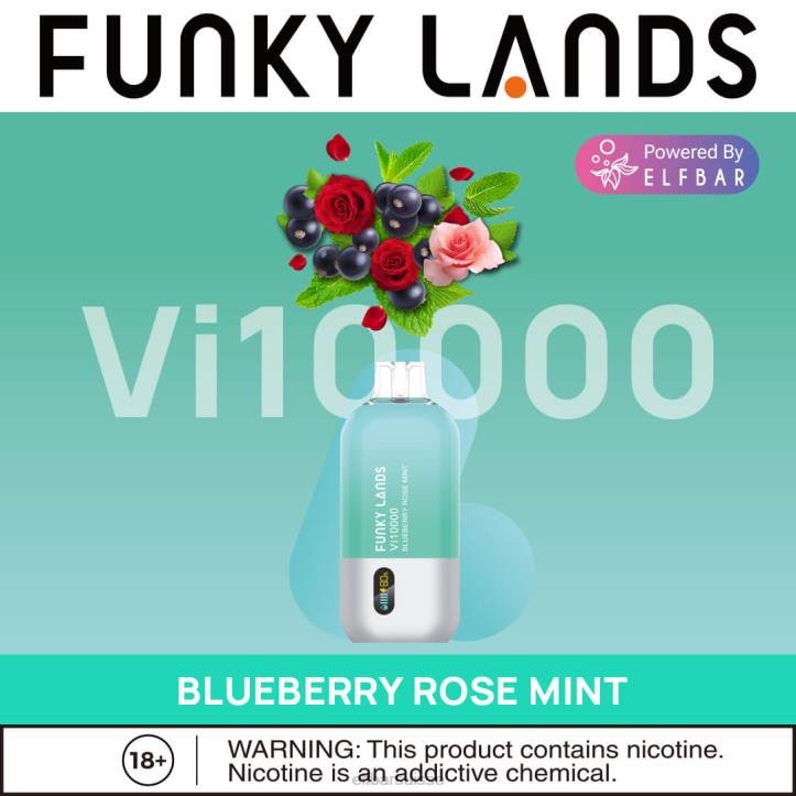 ELFBAR Funky Lands Vape jetable Vi10000 bouffées myrtille rose menthe H268163