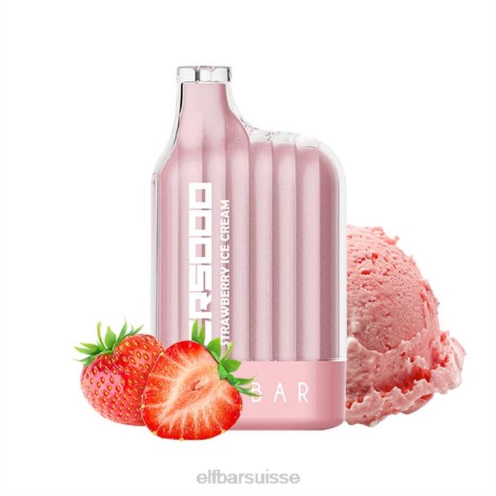 ELFBAR meilleure saveur vape jetable série cr5000 ice glace à la fraise H26823
